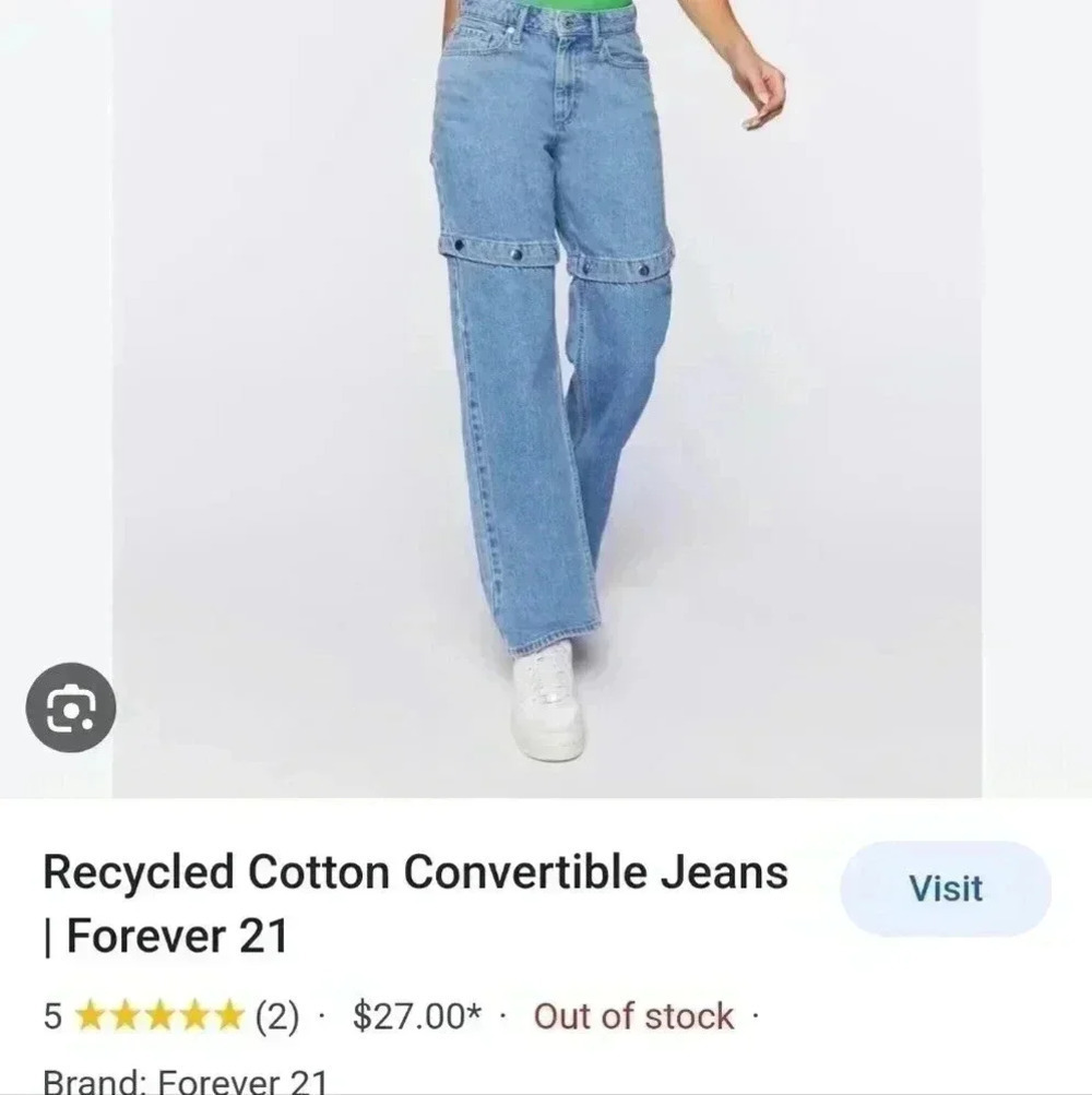 F21 Convertible jeans